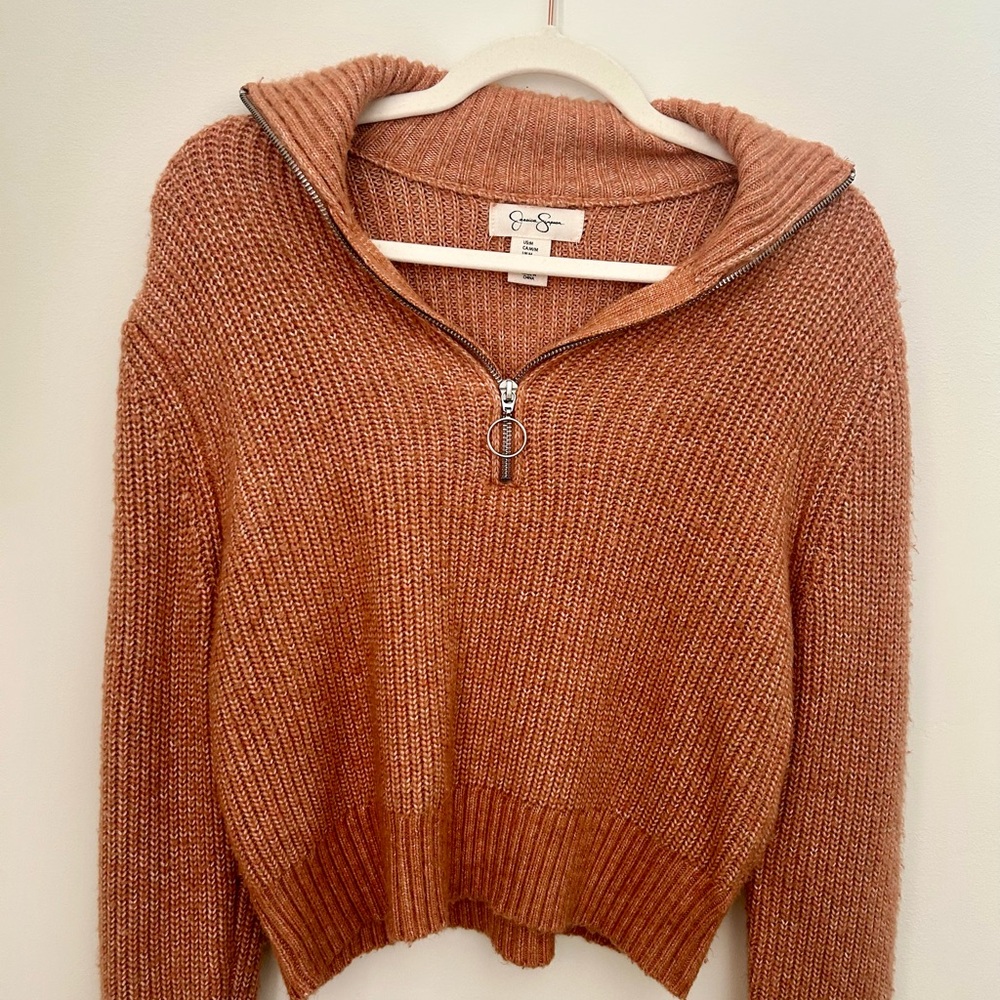 Cozy Brown Half-Zip Sweater